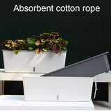 **"New Design! Portable Decorative Self-Watering Indoor Planter - Double Layer Long Strip Flower Pot for Succulents & Vegetables"**