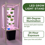 **"All-In-One Indoor Hydroponics System: Vertical Garden with 30 Horticultural Pods & Smart Plug Feature"**