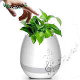 **Innovative Music Flowerpot with Bluetooth Speaker & Touch Control LED Light – Unique Gift for Plant Lovers**