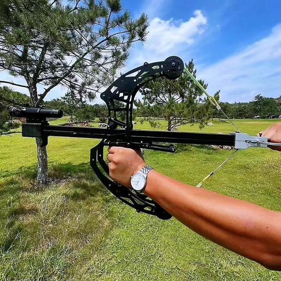 New Gen3 Powerful!CNC ALL Metal! Continuous Launcher Compound Bow Outdoor Sports Shooting with 8mm Steel Ball Bow High Power Green Laser Aiming