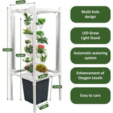 **"All-In-One Indoor Hydroponics System: Vertical Garden with 30 Horticultural Pods & Smart Plug Feature"**