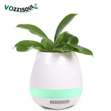 **Innovative Music Flowerpot with Bluetooth Speaker & Touch Control LED Light – Unique Gift for Plant Lovers**