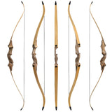 BIG SALES!UPGRADE!60'' Recurve Bow 25-60lbs Right/Left Hand Bow Tech Wood Traditional Bow Wooden Split Archery Bow For Hunting