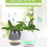 **Innovative Music Flowerpot with Bluetooth Speaker & Touch Control LED Light – Unique Gift for Plant Lovers**