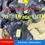 **"All Brand NEW Army Surplus!90% Price Off Factory Clearance!Tactical Military boots Mystery Box - for Outdoor Exploration, Camping & Mountain Climbing - Military Orders"**