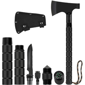 Foldable Camping Axe Multi-Tool Kit Survival Emergency Gear Portable Camp Outdoor Camping Axe Shovel Multi-Tool