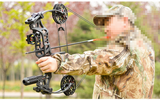 2022 New Compact Design! 1 Set Hunting Compound Bow And Arrow Falcon Steel Ball Bow And Arrow Dual Purpose Composite Pulley Bow And Arrow