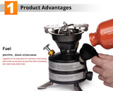 Upgraded High Quality Multi Fuel mini liquid fuel camping gasoline stoves and portable outdoor stove kerosene burners