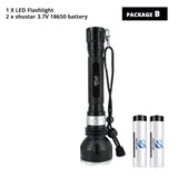 IP68 Waterproof Diving Flashlight Professional Diving Torch 100M underwater with Rotary touch switch 5 lighting modes Dive light