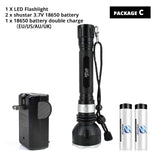 IP68 Waterproof Diving Flashlight Professional Diving Torch 100M underwater with Rotary touch switch 5 lighting modes Dive light