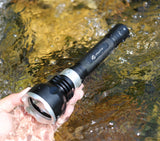 IP68 Waterproof Diving Flashlight Professional Diving Torch 100M underwater with Rotary touch switch 5 lighting modes Dive light