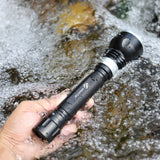 IP68 Waterproof Diving Flashlight Professional Diving Torch 100M underwater with Rotary touch switch 5 lighting modes Dive light