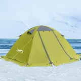 2 Person Winter Tent with Snow Skirt Aluminum Pole Tent Lightweight Backpacking Tent for Hiking Climbing Snow Weather