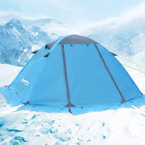 2 Person Winter Tent with Snow Skirt Aluminum Pole Tent Lightweight Backpacking Tent for Hiking Climbing Snow Weather