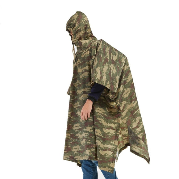 Impermeable Raincoats Women/Men Jungle Rain Poncho Backpack Camouflage Rain Coat Cycling Climbing Hiking Travel Rain Cover