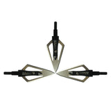 12pcs Flat Arrowhead Stainless Steel 2 Blade Broadheads 100 Grain for Crossbow and Compound Bow