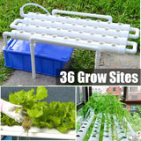 54 Holes Hydroponic Piping Site Grow Kit Deep Water Culture Planting Box Gardening System Nursery Pot Hydroponic Rack