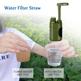 2022 New! Upgraded Outdoor Water Filter Straw Water Filtration System Water Purifier for Family Preparedness Camping Hiking Emergency Equipment