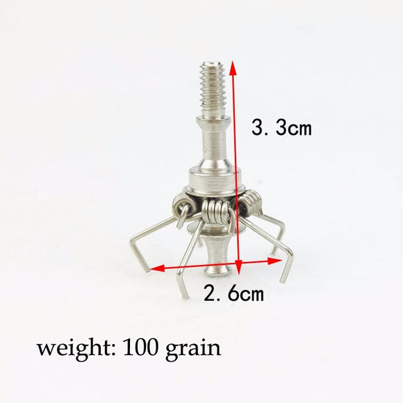 6/12pcs Judo Bird Hunting Arrow Heads 100 Grains 4mm Screws Stainless Steel Arrow Small Animal Game Archery Bow