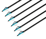 6/12/24 Pack 125 Grain 3 Fixed Blade Hunting Broadheads Archery Arrow Hunting Points Metal Tips for Compound Bow and Crossbow