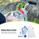 Upgraded Outdoor Water Purifier Pack Life Survival Camping Hiking Emergency Portable Drinking Water Filter Secure Tools