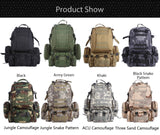 Hot-selling!Prepper 50L Bugout Tactical Bagpack Waterproof Military Molle Pouch Camping Hiking Shooting Hunting Camping