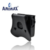 Amomax Double Tactical Hunting Magazine Pouch for Universal 9mm .40 .45 Caliber Single Double Stack Magazines - Black