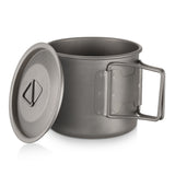 Titanium Water Mug Outdoor Camping Tableware Portable Survival Picnic Set Water Cup Travel Coffee Tea Pot with Handle