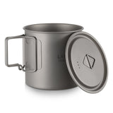 Titanium Water Mug Outdoor Camping Tableware Portable Survival Picnic Set Water Cup Travel Coffee Tea Pot with Handle