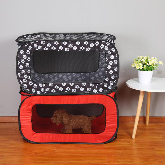 Gen 3 Portable Folding Rectangular Pet Tent Dog House Cage Playpen Puppy Kennel Fence Outdoor Car Travel Mesh Tent For Small Dogs Cats