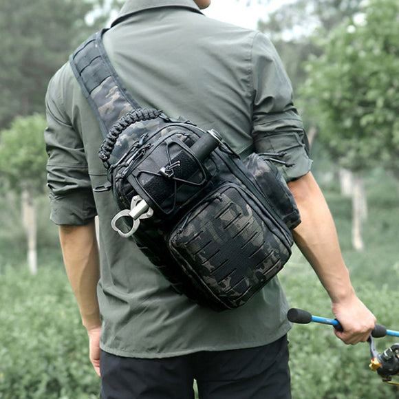 2022 New! Laser-Cut EDC Tactical Chest Bag Sling Hiking Backpack Shoulder Fishing Bags Travel Camping Molle Bag Hunting