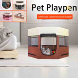 Gen 6 Luxurious Pet Playpen Tent Portable Foldable Outdoor Zippered Waterproof Oxford Cloth Dogs Cats Fence Cage Travel Home Large Yard