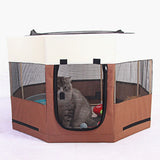 Gen 6 Luxurious Pet Playpen Tent Portable Foldable Outdoor Zippered Waterproof Oxford Cloth Dogs Cats Fence Cage Travel Home Large Yard