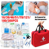 Portable Medium Empty First Aid Kit Pouch Household Multi-Layer Outdoor Car Bag First Aid Bag 16/39/46/51/79/121/180/300Pcs