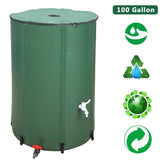 50 /66 /100 Gallon Rain Barrel collapsible Rainwater Harvest Water Tank Garden PVC Foldable Rain Collection Tank Water Container