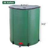 50 /66 /100 Gallon Rain Barrel collapsible Rainwater Harvest Water Tank Garden PVC Foldable Rain Collection Tank Water Container