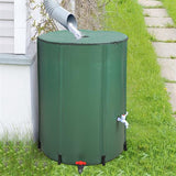 50 /66 /100 Gallon Rain Barrel collapsible Rainwater Harvest Water Tank Garden PVC Foldable Rain Collection Tank Water Container