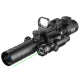 High Quality Multifunctional 3-9X32EGC Tactical Optic Red Green Illuminated Riflescope Holographic Reflex 4 Reticle Dot Combo Hunting Rifle Scope