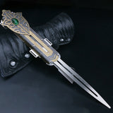 2022 New! stainless steel special-shaped blade stealth sword set sword Edward pop out set of sword metal