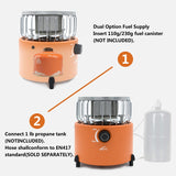 Upgraded Portable 2 In 1 Camping Stove Gas Heater Outdoor Warmer Propane Butane Tent Heater Cooking System