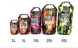 30L Waterproof Swimming Bag Dry Sack Camouflage Colors Fishing Boating Kayaking Storage Drifting Rafting Bag 2L 5L 10L 15L XAZ9