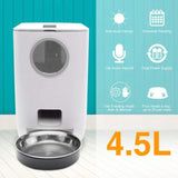 2022 New! Automatica Pet Feeder Smart Pet Feeder Schedule Pet Feeder for Dogs Cats Auto Feeding Meals Pet Food Dispenser Manual Feeder 4L