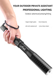 Professional Diving LED Flashlight IP68 Waterproof Level Torch with Safety Hammer Can Be Used for Self-defense Amphibious