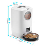 2022 New! Automatica Pet Feeder Smart Pet Feeder Schedule Pet Feeder for Dogs Cats Auto Feeding Meals Pet Food Dispenser Manual Feeder 4L