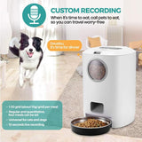 2022 New! Automatica Pet Feeder Smart Pet Feeder Schedule Pet Feeder for Dogs Cats Auto Feeding Meals Pet Food Dispenser Manual Feeder 4L