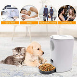 2022 New! Automatica Pet Feeder Smart Pet Feeder Schedule Pet Feeder for Dogs Cats Auto Feeding Meals Pet Food Dispenser Manual Feeder 4L