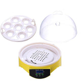 Mini 7 Egg Incubator Poultry Incubator Brooder Digital Temperature Farm Hatchery Egg Incubator Chicken Duck Bird Pigeon Hatcher