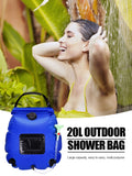 20L Water Bags Outdoor Camping Shower Bag Solar Heating Portable Folding Hiking Climbing Bath Equipment Shower Head Switchable