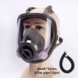 Full Facial Gas Mask Repirator 6800 with 0.5m Pipe Carbon Cartridges Organic Gases Chemicals Industry Pesticide Resin