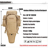 Hot-selling! Prepper 60L+ Outdoor Waterproof Military Tactical Backpack with Rifle Pouch Hunting Shooting Camping Trekking Hiking Traveling